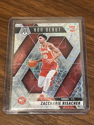 2024-25 Panini Mosaic Zaccharie Risacher RC #269 NBA Debut Premium Lazer Hawks