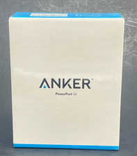 Anker PowerPort 10 Desktop Charger/USB Charger 60w 10 port white new in box
