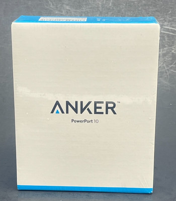 Anker PowerPort 10 Desktop Charger/USB Charger 60w 10 port white new in box