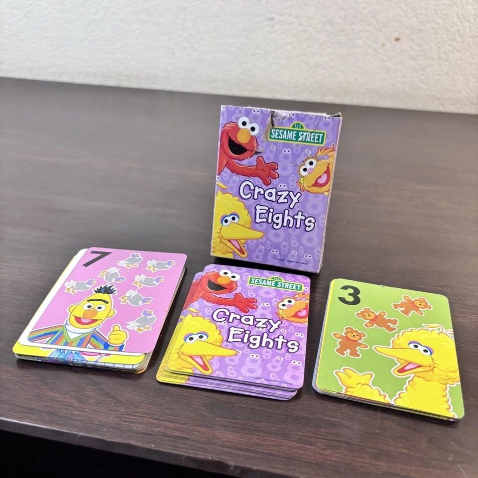 Juego de cartas vintage Sesame Street Crazy Eights  Foto 2 de 4