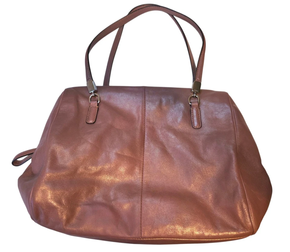 Bolso Cartera Coach Madison Madeline Cuero Malva Foto 2 de 4