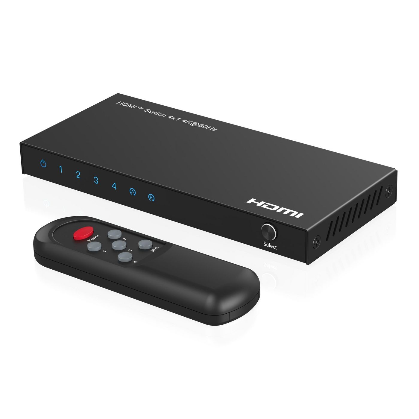 MicroConnect MC-HDMISWITCH0401-4K AV Switch – 4K 4x1 HDMI, 60Hz, Remote, CE