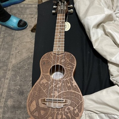 Luna Guitars Tattoo Mahogany Soprano Ukulele Mahogany
