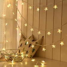LED Battery Star Lights Operated Fairy String Light Indoor Party Bedroom Lamp