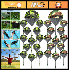 60 Pcs Camo Parachute Toys - Hand-Throwing Army Action Figures for Outdoor Fun