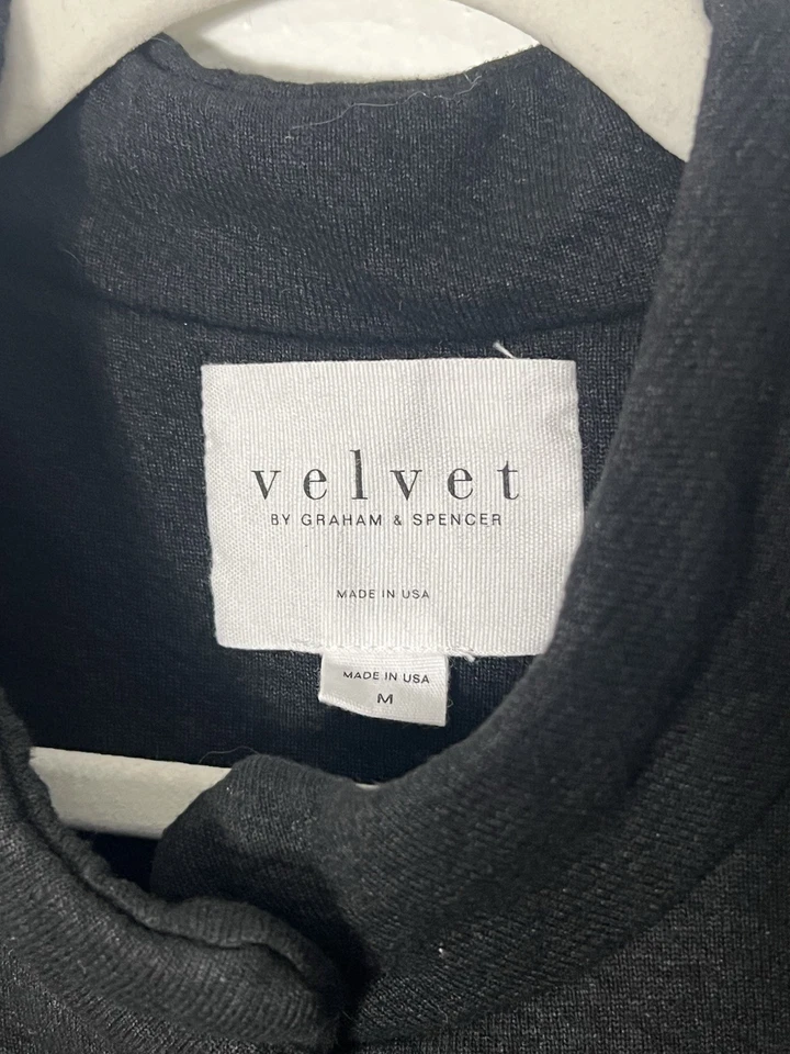 Graham And Spencer Velvet 黑色 Cambree Cape 夹克 尺寸 M — 第 4/4 张图片