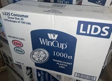 WINCUP TRANSLUCENT PLASTIC LIDS 32-44OZ 1000 Ct 10 PKG of 100 L32S SEALED NEW ! 