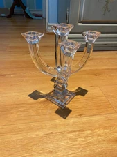 lead crystal 5-arm candelabra