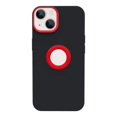 TPU Contrast Color 3 in 1 Hülle für iPhone 14 Plus Rot Schwarz
