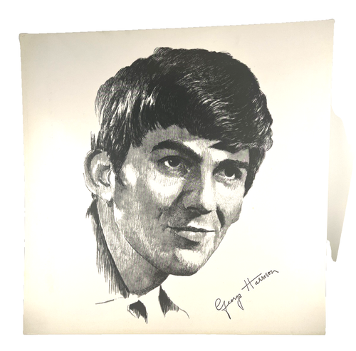 Beatles Set of 3 Line Drawings 1964! Nice Set to Display! With Folder! - Picture 2 of 3