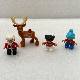 LEGO DUPLO Figures Santa Reindeer Boy Girl from Santa's Winter Holiday Set 10837