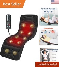 Soothing Full-Body Vibration Massage Mat with Heating Zones Auto Shut-Off