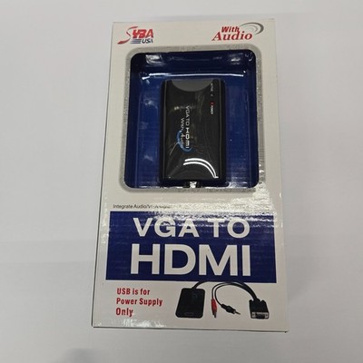 SYBA USA VGA to HDMI Connector Converter with Audio, HDCP, USB Power, 1920x1080
