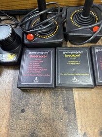 Atari 2600 Heavy Sixer Console Controller Paddles Games Bundle No Power Cord