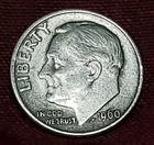 1960-P Roosevelt Dime Silver Free Shipping