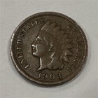 1903 Indian Head Small Cent BN Bronze Business StrikeKM#90 with the AM touching — photo 1