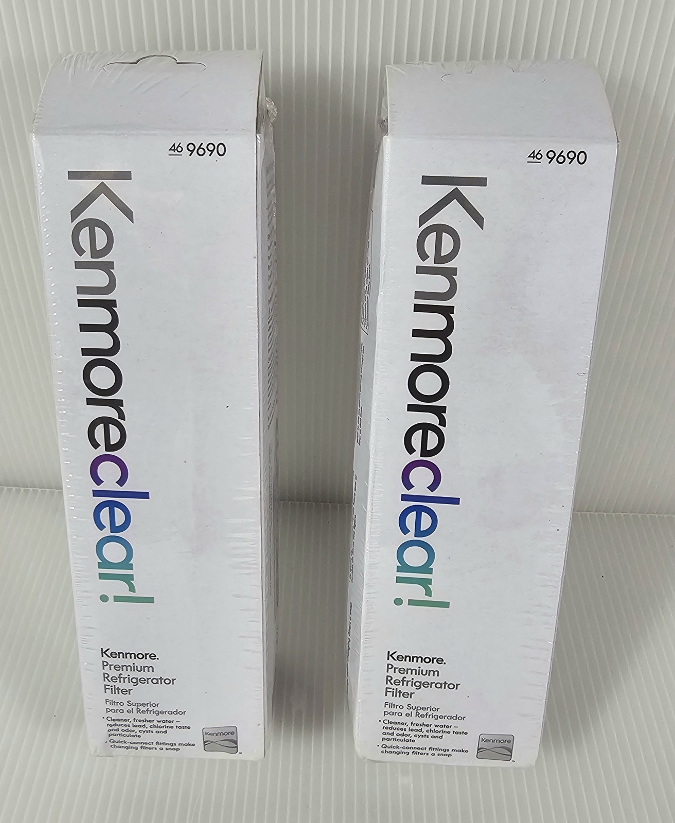 2 Genuine Kenmore 9690 Premium  Refrigerator Water Filters Kenmoreclear New OEM 