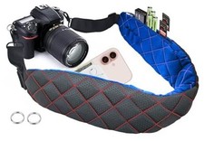 Ultra Comfortable Camera Strap with Pockets and Thick Padded for Blue