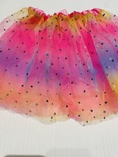 Hearts Tulle Tutu Skirt For Kids Multicolor
