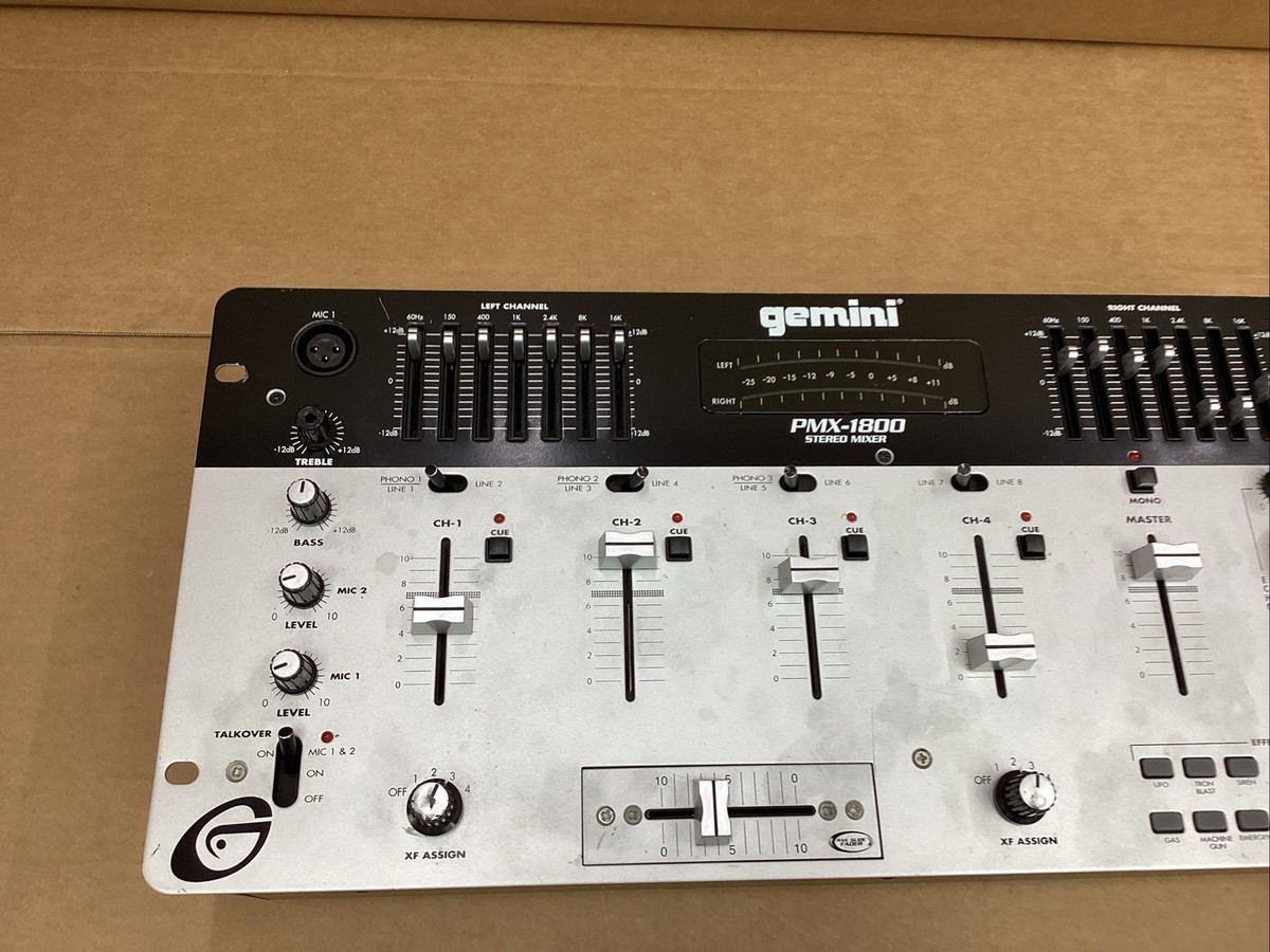 Gemini PMX-1800 Gemini Stereo Pre-Amp Mixer Sound Effect EQ Echo