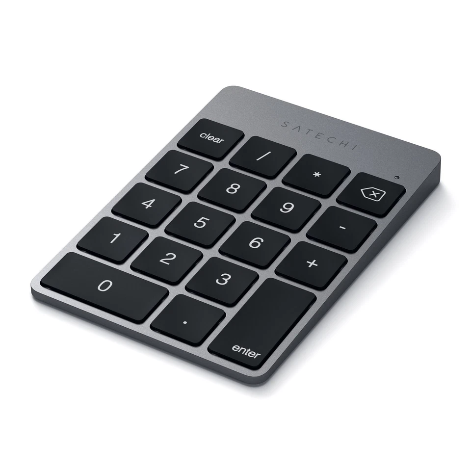 Slim Aluminum Bluetooth Keypad, Wireless Number Pad with 18 Keys, Micro USB R... - Image 3 of 4