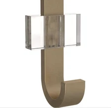 Liberty Square Prong Hook B43305-720-CP Champagne Bronze Clear Wall *Lot Of 8*