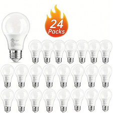 24 Pack A19 Led Light Bulbs 15w 100w Equivalent Daylight 5000k E26 Base Lamp