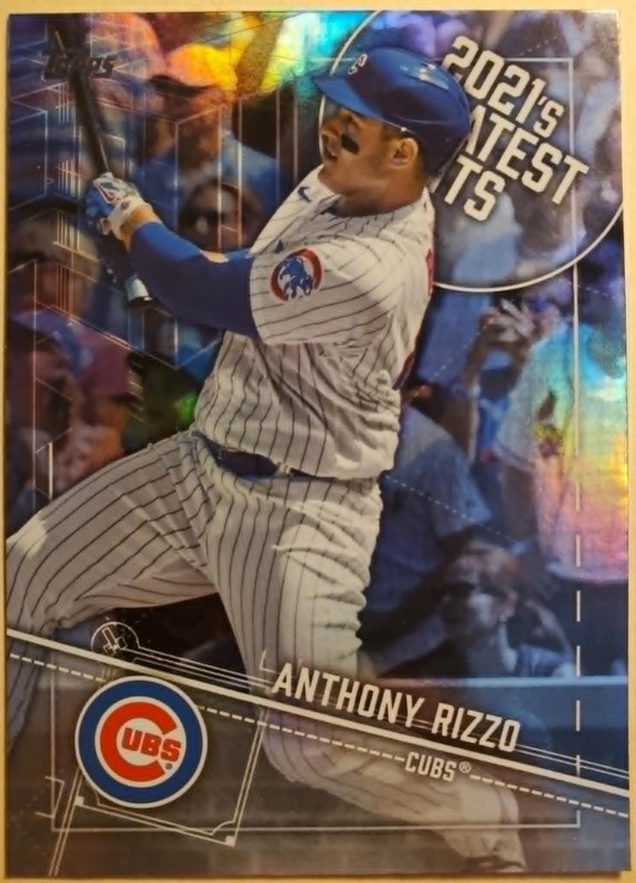 2022 Topps Series 1 #21GH-6 Anthony Rizzo Chicago Cubs 2021's Greatest Hits