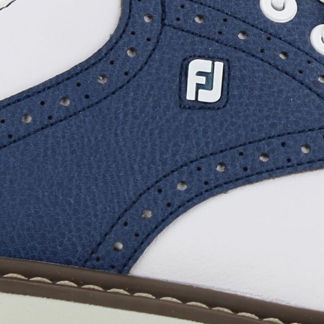 FootJoy FJ Traditions 57901 White/Navy/Gray Men Golf Shoes