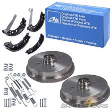 2x ATE BREMSTROMMEL Ø180+BREMSBACKEN+ZUBEHÖR HINTEN FÜR AUDI 80 B2 COUPE 80-86
