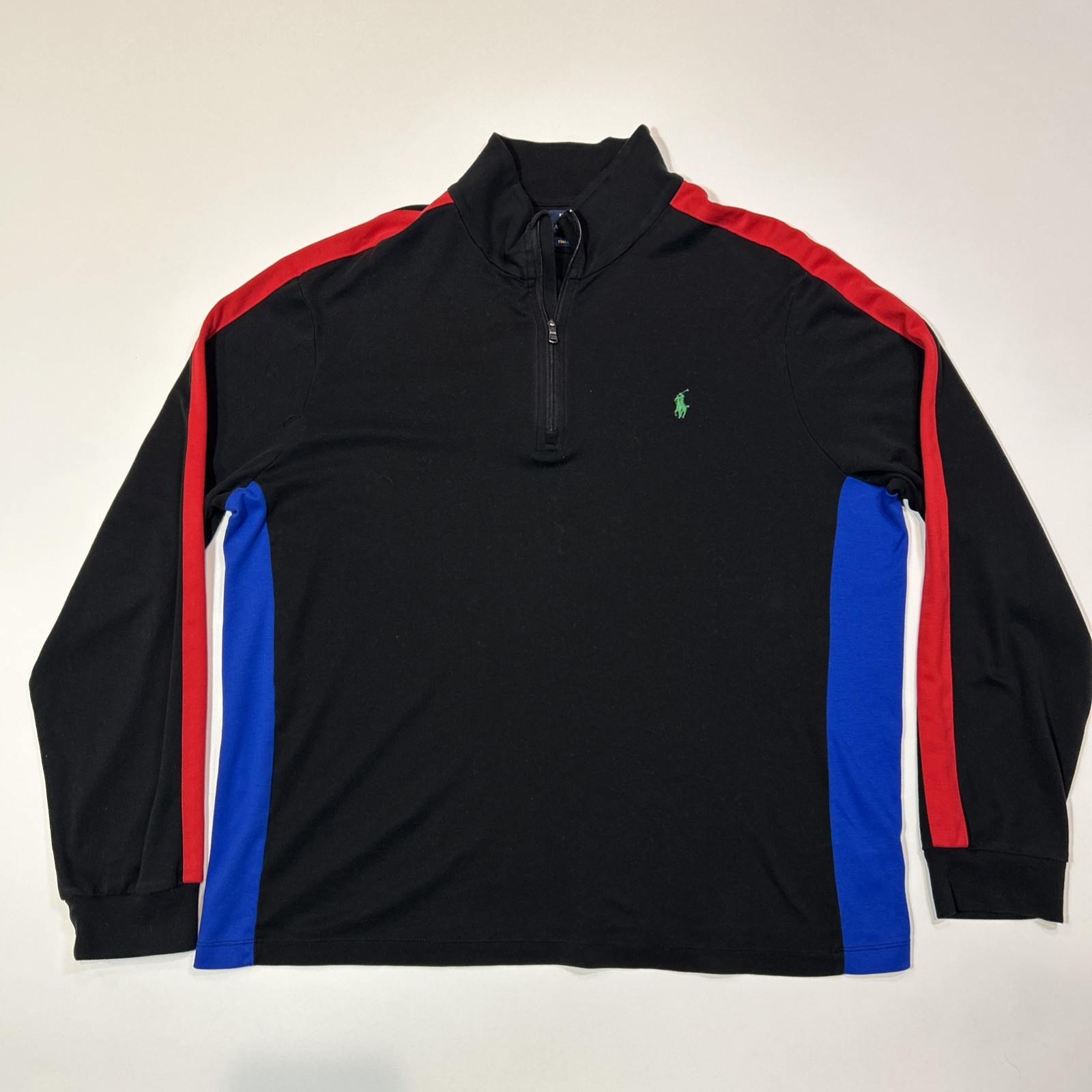 Polo Ralph Lauren Camicia Uomo Taglia XL Pima Soft Touch Quarto Zip Pony