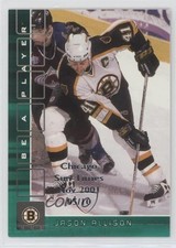 2001-02 ITG Be A Player Memorabilia 5/10 Jason Allison #197 0su6