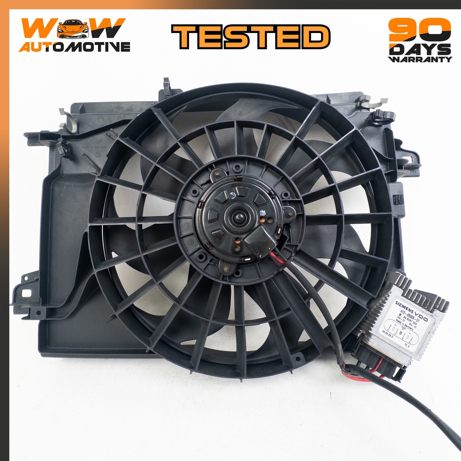 05-13 CADILLAC XLR CORVETTE C6 ENGINE COOLING FAN ASSEMBLY SHROUD BLACK OEM