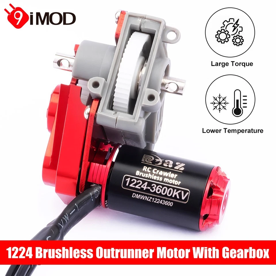 RC 1224 Brushless Outrunner Motor 4000kv 3600KV & Gearbox For RC Car Axial SCX24 - Image 4 of 4