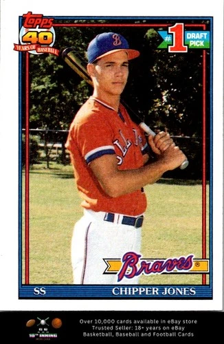 1991 Topps 1st Draft Pick #333 Chipper Jones RC