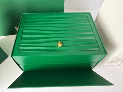ROLEX 緑色レザー ボックス　付属品 Rolex Green Watch Box Set Presentation Case Storage Display | eBay