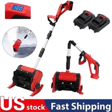 12'' Cordless Snow Shovel 21V Battery Powered Electric Snow Blower w/2*Battery
