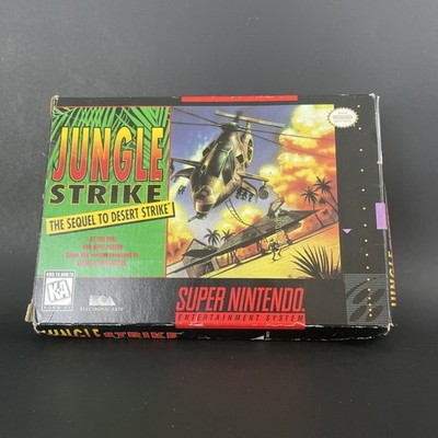 Jungle Strike Super Nintendo (SNES) CIB Complete Games, Box, Manual 