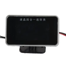 4 In 1 Vehicle Instrument LCD Digital Display Oil Pressure Voltage Water Tempera