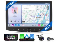 10,1" QLED Android Autoradio 2DIN Navi Radio Apple CarPlay OctaCore Split Screen