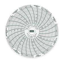 DICKSON C310 Circular Paper Chart, 7 day, 60 pkg 3NZY7