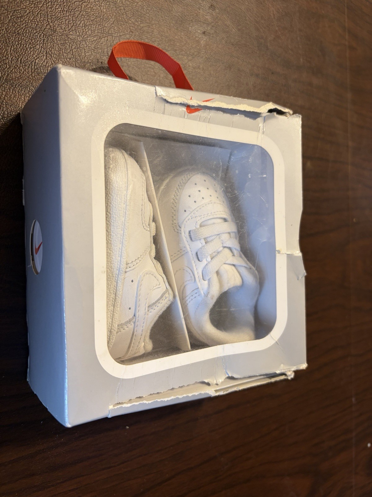 Nike Force 1 Crib Booties Shoe Size 2c Baby Infant Triple White CK2201-100