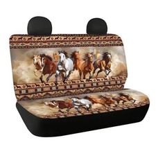 2 Pieces Horse Car Seat Cover Southwest Tribal Running Horse Western Tribal