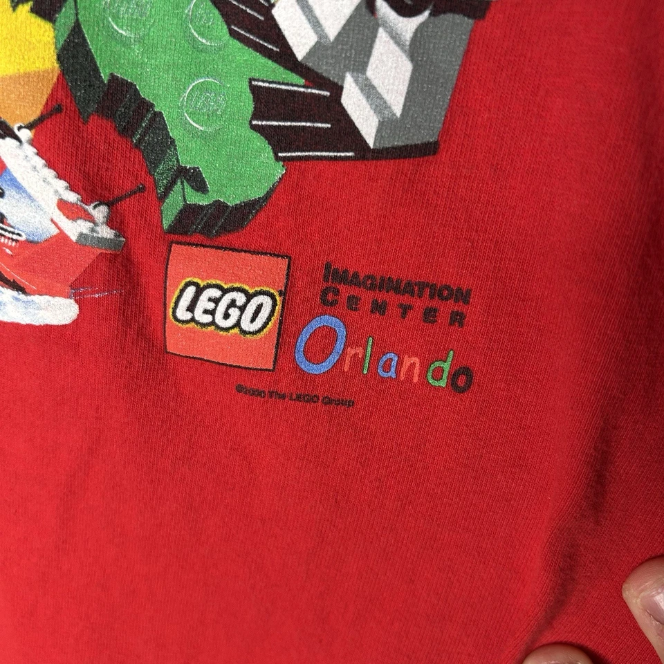 Vintage 1999 Legoland Imagination Center Orlando Florida Red T-Shirt Youth Small - Image 3 of 4