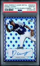 2022 LEAF PERFECT GAME METAL DANIEL CUVET PURPLE RAINBOW AUTO #/20 RC PSA 10