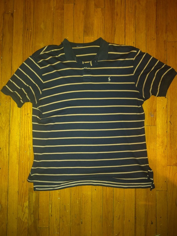 Ralph Lauren Men's Polo XXL Striped Black Shirt