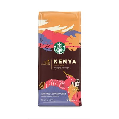 Starbucks Kenya African Blend Medium Roast Whole Bean Coffee, 9oz - Old Stock