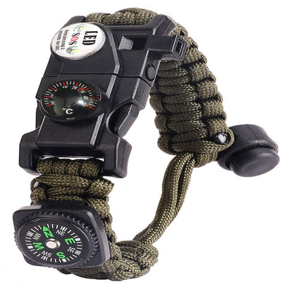 Survival Armband Paracord 8 in 1 Multifunktional Outdoor Werkzeuge