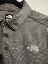 The North Face Men s Polo Shirt Medium Gray FlashDry Performance Golf Activewear