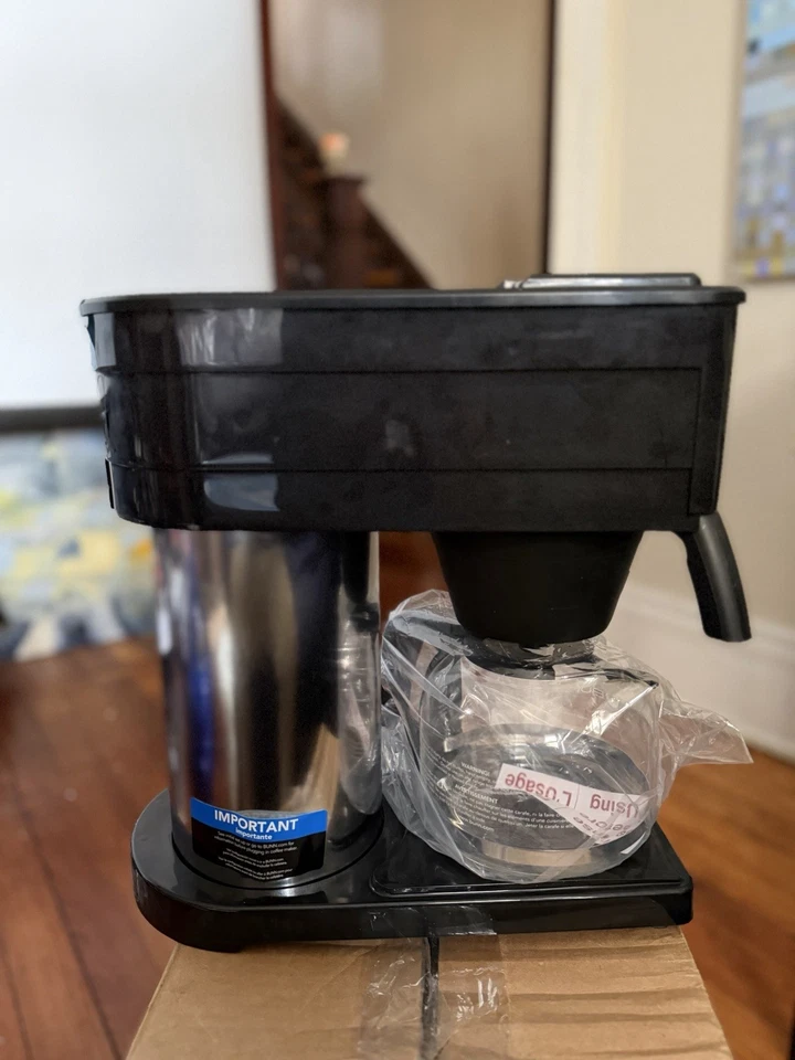 Bunn BXB Velocity Cafetera Negro Plata Cesta de Goteo Filtro Caja Abierta Foto 2 de 4